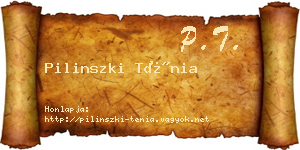 Pilinszki Ténia névjegykártya